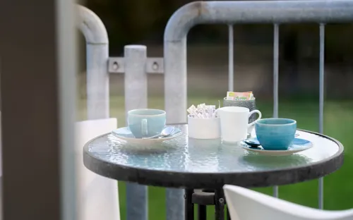 Kaffekopper På Altan